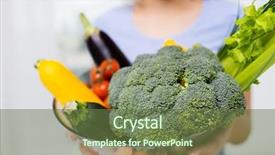  Presentation with healthy eating - Slides having healthy eating vegetarian food diet background and a tawny brown colored foreground