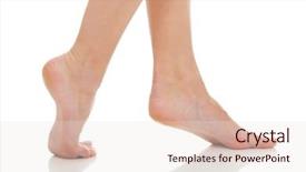  Presentation with feet - PPT theme with footcare - healthy female feet background and a lemonade colored foreground