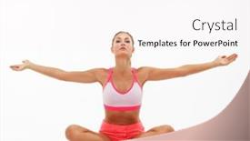  Presentation with healthy - Theme having healthy-female-isolated-on-white background and a white colored foreground