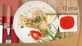  Presentation with salmon dish - 