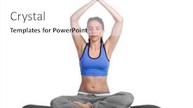  Presentation with healthy - Presentation theme having healthy-fitness-yoga-woman-exercising background and a white colored foreground