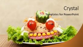  Presentation with healthy food - Amazing presentation theme having healthy food - the frog king backdrop and a lemonade colored foreground