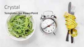  Presentation with weigh loss - Colorful presentation theme enhanced with healthy-food-and-weigh-loss backdrop and a white colored foreground