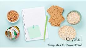  Presentation with weigh loss - Beautiful PPT theme featuring healthy-food-and-weigh-loss backdrop and a sky blue colored foreground