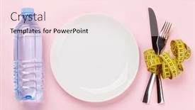  Presentation with weigh loss - Amazing presentation design having healthy-food-and-weigh-loss backdrop and a pink colored foreground