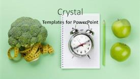  Presentation with weigh loss - Amazing presentation having healthy-food-and-weigh-loss backdrop and a soft green colored foreground
