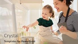  Presentation with healthy food - Cool new slides with healthy-food-at-home-happy backdrop and a soft green colored foreground