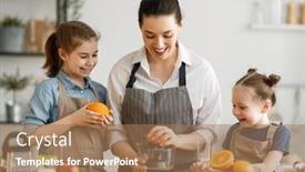  Presentation with healthy juice - Cool new slides with healthy-food-at-home-happy backdrop and a coral colored foreground