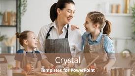  Presentation with healthy food - PPT layouts consisting of healthy-food-at-home-happy background and a coral colored foreground