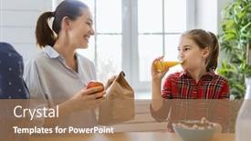  Presentation with healthy food - Amazing theme having healthy-food-at-home-happy backdrop and a coral colored foreground