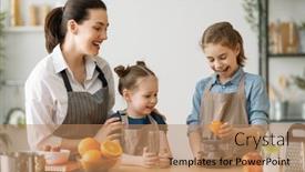  Presentation with healthy juice - Presentation theme featuring healthy-food-at-home-happy background and a coral colored foreground