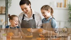  Presentation with healthy juice - Cool new PPT theme with healthy-food-at-home-happy backdrop and a coral colored foreground