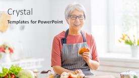  Presentation with healthy food - Cool new presentation theme with healthy-food-at-home-happy backdrop and a white colored foreground