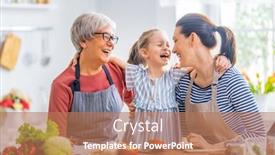  Presentation with healthy food - Presentation featuring healthy-food-at-home-happy background and a coral colored foreground