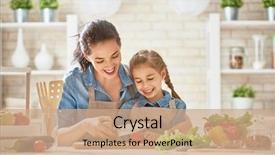  Presentation with healthy food - Presentation enhanced with healthy food at home happy background and a coral colored foreground