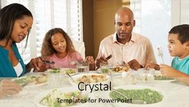  Presentation with home black family - Presentation with healthy food children - family enjoying meal at home background and a lemonade colored foreground