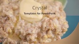  Presentation with blue food - Presentation theme enhanced with healthy-food-classic-porridge background and a lemonade colored foreground