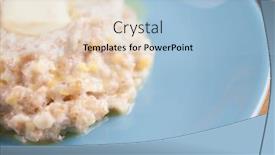  Presentation with blue food - Colorful theme enhanced with healthy-food-classic-porridge backdrop and a light blue colored foreground