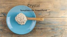  Presentation with blue food - Audience pleasing PPT layouts consisting of healthy-food-classic-porridge backdrop and a coral colored foreground