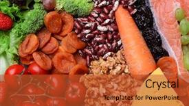 Presentation with healthy food - Audience pleasing presentation consisting of healthy food closeup backdrop and a red colored foreground