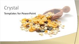  Presentation with muesli - Slide deck consisting of healthy-food-concept-muesli background and a white colored foreground