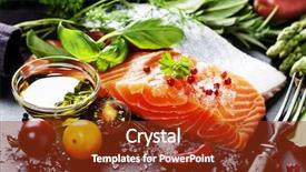  Presentation with healthy food - PPT layouts enhanced with healthy food diet or cooking background and a tawny brown colored foreground