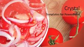  Presentation with white healthy food - Cool new PPT layouts with locomotive wheel and connecting rod backdrop and a dark gray colored foreground