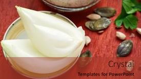  Presentation with salt food - Presentation theme having healthy-food-fresh-vegetables background and a red colored foreground