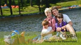  Presentation with kids food - PPT layouts enhanced with healthy food in a picnic background and a  colored foreground