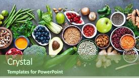  Presentation with seeds - Amazing theme having healthy food selection with fruits backdrop and a tawny brown colored foreground