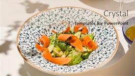  Presentation with healthy food - Slides enhanced with healthy-food-vegetable-salad background and a soft green colored foreground