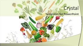  Presentation with healthy food process - Cool new PPT theme with healthy food with water splash backdrop and a soft green colored foreground