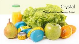  Presentation with healthy food - Slides consisting of healthy food background and a blonde colored foreground
