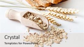  Presentation with healthy food process - Amazing slide deck having healthy food backdrop and a soft green colored foreground