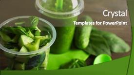  Presentation with fruit drink - Cool new theme with healthy fresh drink in plastic backdrop and a violet colored foreground