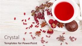  Presentation with barberries - Beautiful slide deck featuring healthy-fruit-tea-with-anise backdrop and a lemonade colored foreground