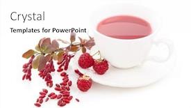  Presentation with barberries - Audience pleasing slide deck consisting of healthy-fruit-tea-with-barberries backdrop and a pink colored foreground