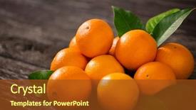  Presentation with orange fruit - Slides enhanced with healthy fruits orange fruits background background and a tawny brown colored foreground