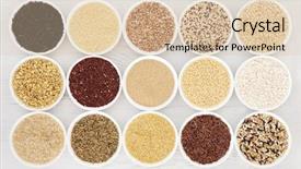  Presentation with white healthy food - Audience pleasing PPT theme consisting of healthy grain food selection backdrop and a lemonade colored foreground