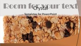  Presentation with healthy snack - Presentation design consisting of healthy granola bar chock background and a light gray colored foreground