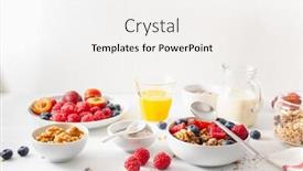  Presentation with granola - Presentation design consisting of healthy-granola-for-breakfast background and a white colored foreground