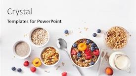  Presentation with granola - Slide deck enhanced with healthy-granola-for-breakfast background and a white colored foreground