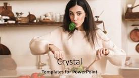  Presentation with image processing - Amazing presentation theme having healthy green salad with vegetable backdrop and a lemonade colored foreground