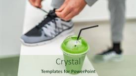  Presentation with vegan diet - Presentation featuring healthy-green-smoothie-food background and a mint green colored foreground