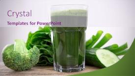  Presentation with healthy juice - Amazing presentation having healthy-green-vegetable-juice backdrop and a sky blue colored foreground