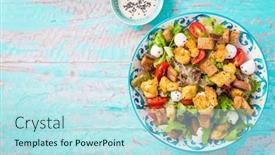  Presentation with grilled chicken - Theme featuring healthy-grilled-chicken-caesar-salad background and a arctic colored foreground