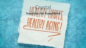 Presentation with healthy aging - Slide deck having healthy-habits-healthy-aging-inspirational and a light blue colored foreground