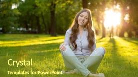  Presentation with hair color - Presentation theme enhanced with healthy hair backlit warm color background and a  colored foreground