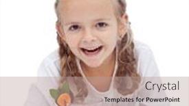  Presentation with healthy juice - Slide deck featuring healthy-happy-girl-laughing background and a coral colored foreground