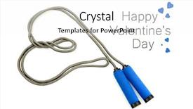  Presentation with hanging rope pictures white - PPT layouts having healthy heart - skipping rope isolated on white background and a white colored foreground